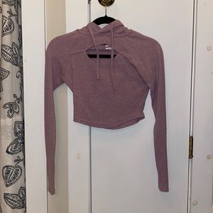 Purple work out crop top
